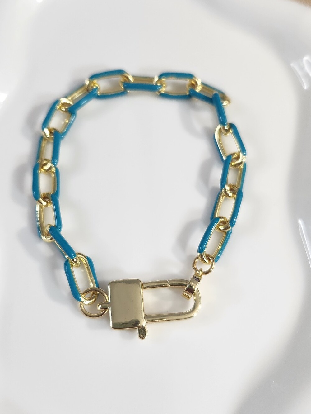 Aqua Charm Holder Bracelet